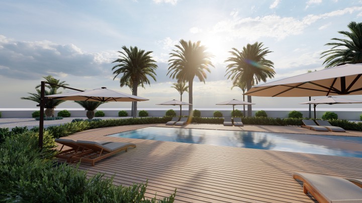 Blue Bay - Luxueus begane grond nieuwbouw appartement met zwembad