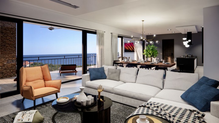 Cape Marie C10 - Hoek appartement met uitzicht op zee en zwembad