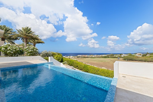Luxury Blue Bay villa with sea view, pool & guest apartment