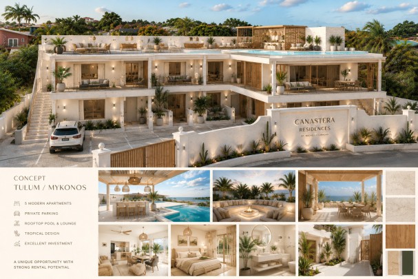 5-Apartment Complex with Ocean Views on Private Land in St. Michiel