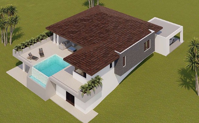 Blue Bay – Newly built villa with guest house on the golf course
