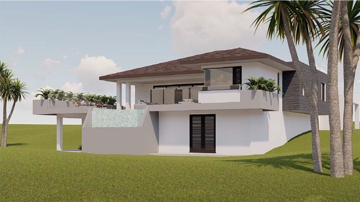 Blue Bay – Newly built villa with guest house on the golf course