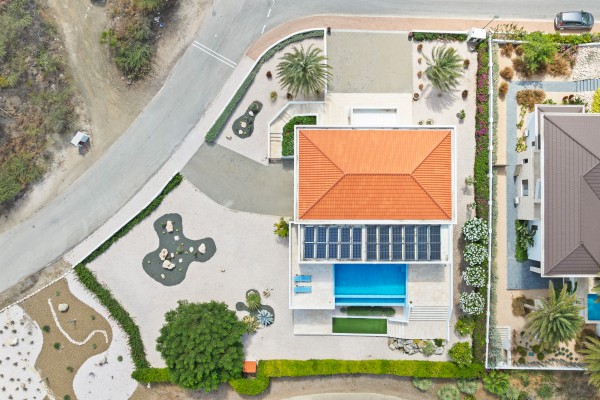 Luxury Blue Bay villa with sea view, pool & guest apartment