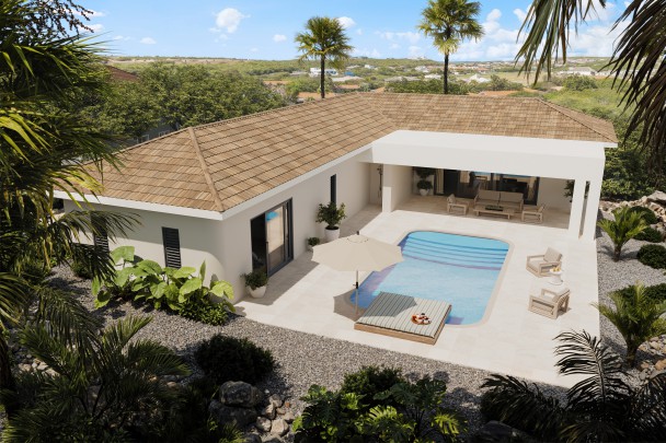 Zuurzak: Stylish newly built villa with 4 bedrooms and a swimming pool