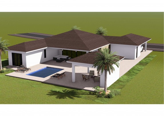 Blue Bay - Modern newly built family home for sale on resort with pool