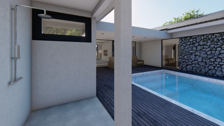 Harmonie - Sleek newly built family home for sale on resort with pool