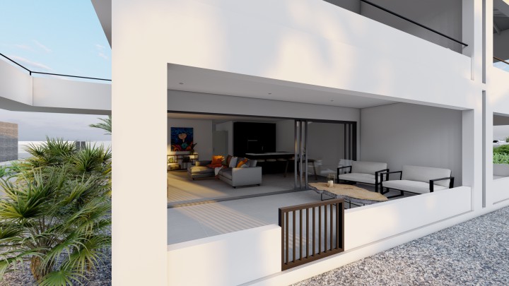 Luxe begane grond nieuwbouw appartement op Blue Bay  