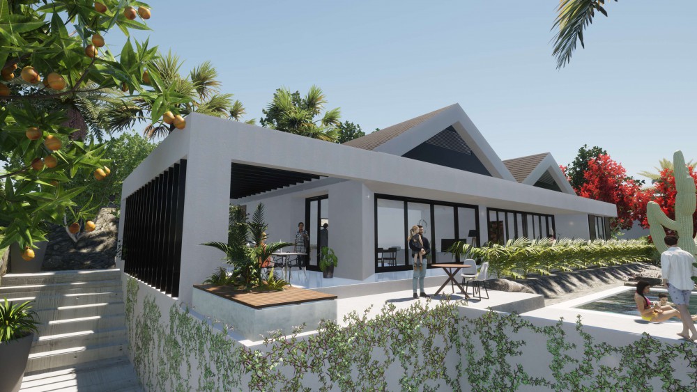RE/MAX real estate, Curacao, Blue Bay, Blue Bay - Modern new house with pool on gated golf resort with beach 