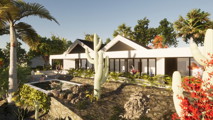 Blue Bay - Modern nieuwbouw huis met zwembad op Golf Resort met strand