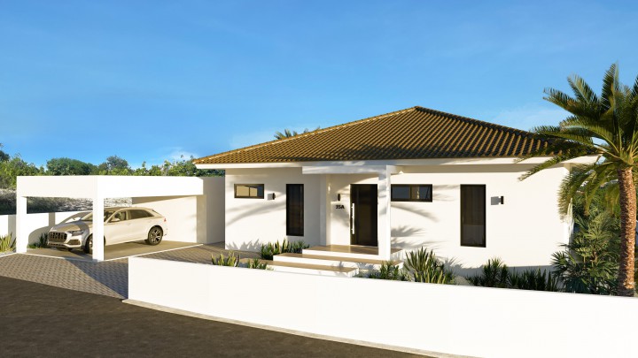 Newly built 3-bedroom house for sale with private pool on gated resort