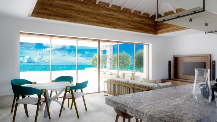 Beach apartments with pool - private beach and golf in Caribbean
