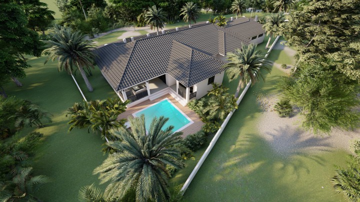 Blue Bay - Modern newly built family home for sale on resort with pool