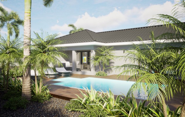 Blue Bay - Newly built 4 bedroom villa with pool on gated resort