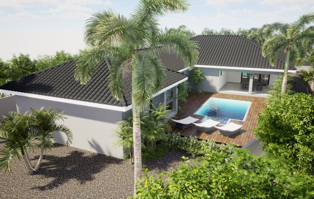 Blue Bay - Newly built 4 bedroom villa with pool on gated resort